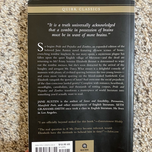 Pride and Prejudice and Zombies Book - Picture 2 of 2